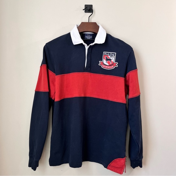 The Black Dog Shirts The Black Dog Mens Heavyweight Rugby Shirt